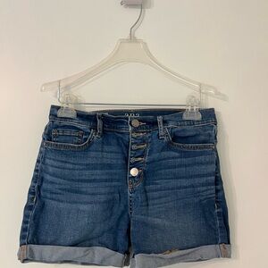 Free with purchase. A.N.A. High Waist Denim Button Front Shorts